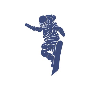 Snowboard tasarımı vektör çizimi, Yaratıcı Snowboard logosu tasarımı şablon, simge sembolleri