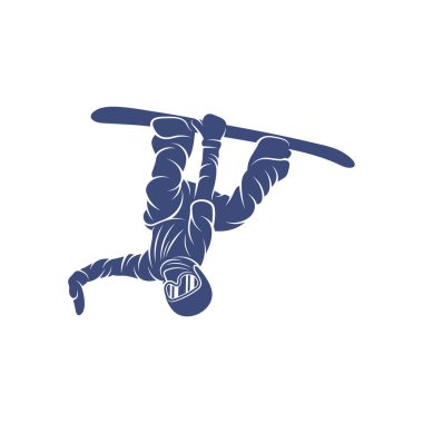 Snowboard tasarımı vektör çizimi, Yaratıcı Snowboard logosu tasarımı şablon, simge sembolleri