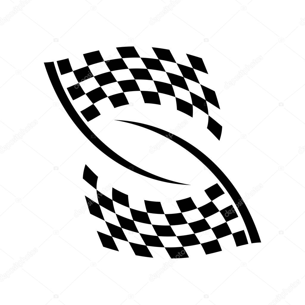 Race flag icon logo design vector. Icon Symbol. Template Illustration. Creative design