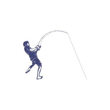 Angler tasarım vektör çizimi, Creative Angler logo tasarımı şablon, simge sembolleri