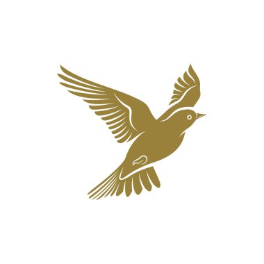 Lark kuş tasarımı vektör çizimi, Creative Lark kuş logo tasarımı şablon, simge sembolleri