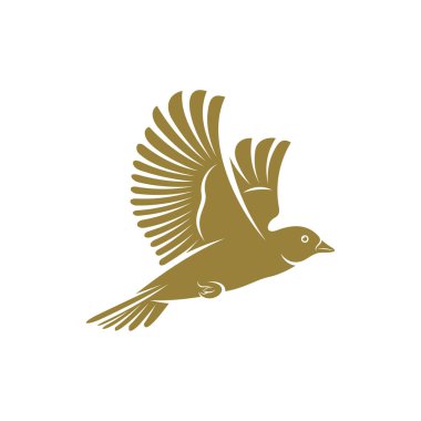 Lark kuş tasarımı vektör çizimi, Creative Lark kuş logo tasarımı şablon, simge sembolleri