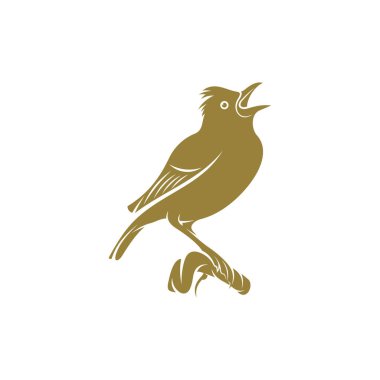 Lark kuş tasarımı vektör çizimi, Creative Lark kuş logo tasarımı şablon, simge sembolleri