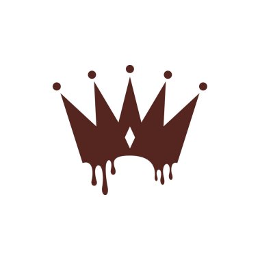 Crown Chocolate logo tasarımı vektör çizimi, Creative Chocolate logo tasarım konsept şablonu, semboller simgeleri