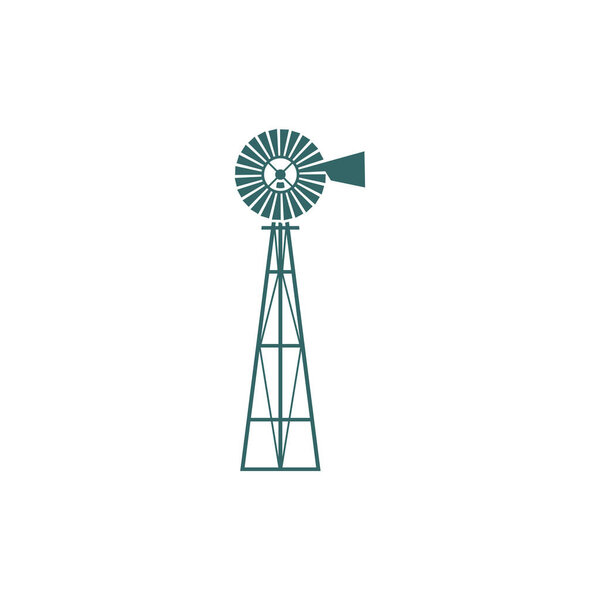 Windmill logo design vector illustration, Creative windmill logo design concept template, symbols icons