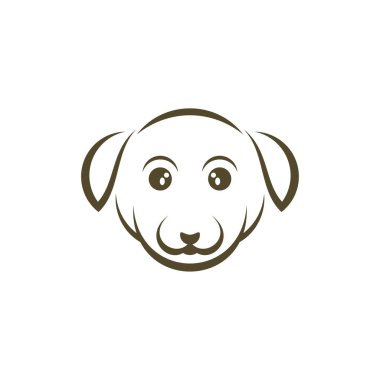 Bebek köpek logosu tasarım vektör çizimi, Yaratıcı Köpek logosu tasarım konsept şablonu, sembol simgeleri