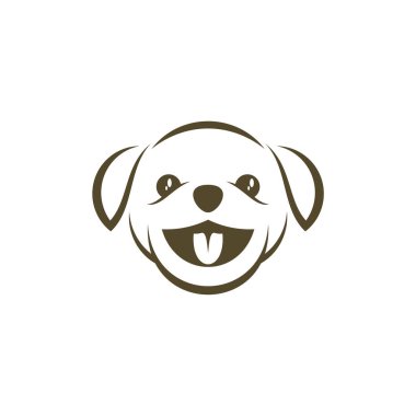 Bebek köpek logosu tasarım vektör çizimi, Yaratıcı Köpek logosu tasarım konsept şablonu, sembol simgeleri