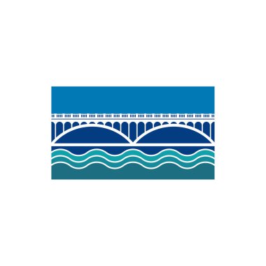 Köprü logosu tasarımı vektör illüstrasyonu, Yaratıcı Köprü logo tasarım konsept şablonu, sembol simgeleri