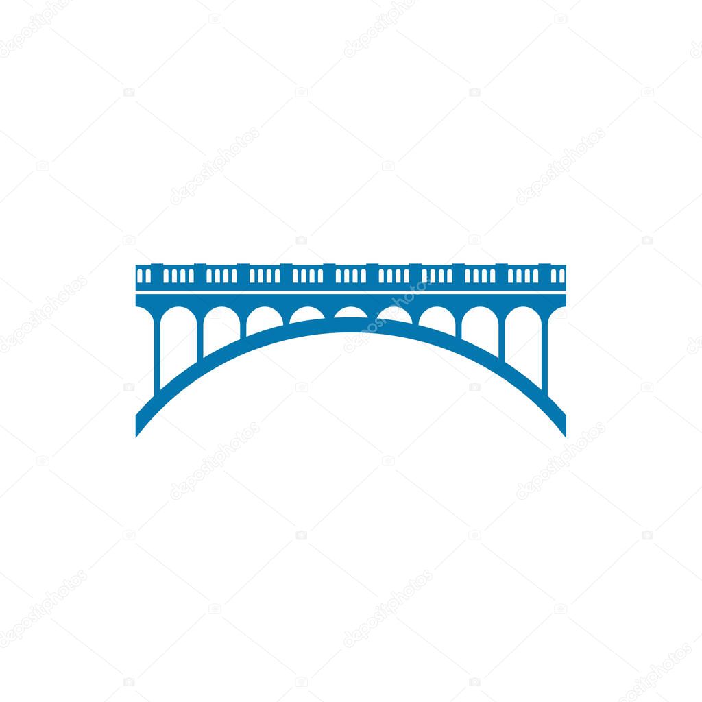 Bridge logo design vector illustration, Creative Bridge logo design concept template, symbols icons