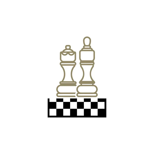 Šachové Logo Design Vektorové Ilustrace Creative Chess Logo Design Koncept — Stockový vektor