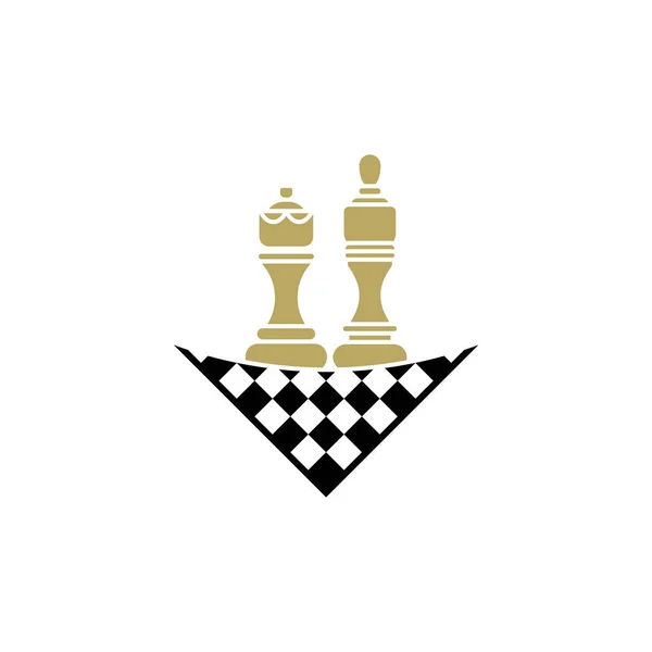 Šachové Logo Design Vektorové Ilustrace Creative Chess Logo Design Koncept — Stockový vektor