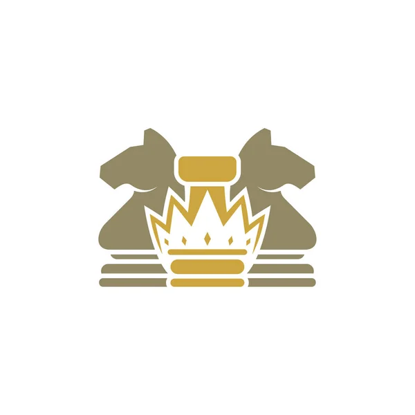 Векторная Иллюстрация Логотипа King Chess Шаблон Концепции Логотипа Creative Chess — стоковый вектор