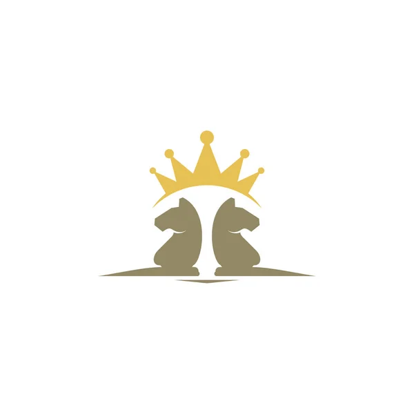 King Chess Logo Design Vektorové Ilustrace Creative Chess Logo Design — Stockový vektor