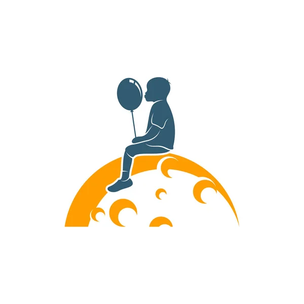 Παιδικό Dream Λογότυπο Σχεδιασμού Διάνυσμα Εικονογράφηση Creative Dream Παιδικό Λογότυπο — Διανυσματικό Αρχείο