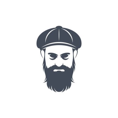 Şapka logosu tasarım vektör çizimi, Yaratıcı Şapka logo tasarım konsept şablonu, sembol simgeleri