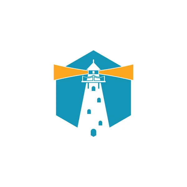 Mercusuar Λογότυπο Σχεδιασμού Διάνυσμα Εικονογράφηση Creative Mercusuar Λογότυπο Σχεδιασμού Πρότυπο — Διανυσματικό Αρχείο