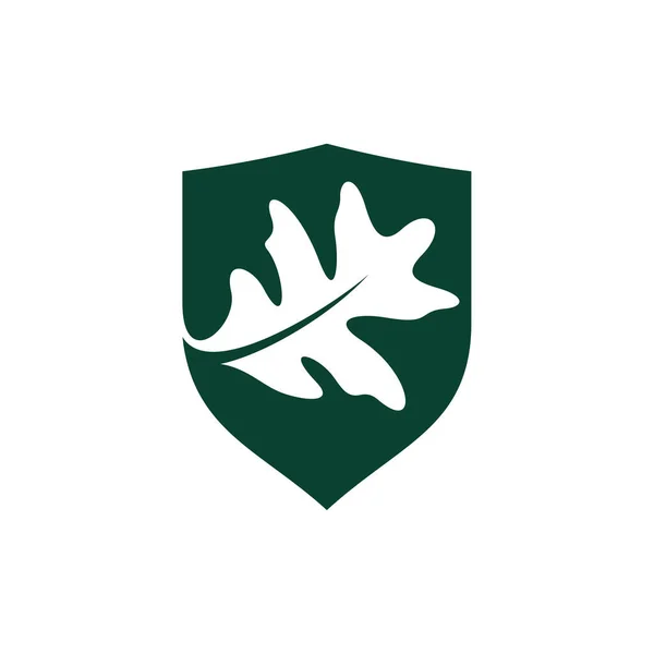 Ilustracja Wektora Projektu Logo Liścia Dębu Tarczowego Szablon Koncepcji Logo — Wektor stockowy