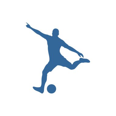 Futbol logosu tasarım vektör çizimi, Yaratıcı Futbol logosu tasarım konsept şablonu, semboller simgeleri