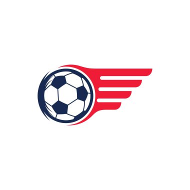 Futbol logosu tasarım vektör çizimi, Yaratıcı Futbol logosu tasarım konsept şablonu, semboller simgeleri