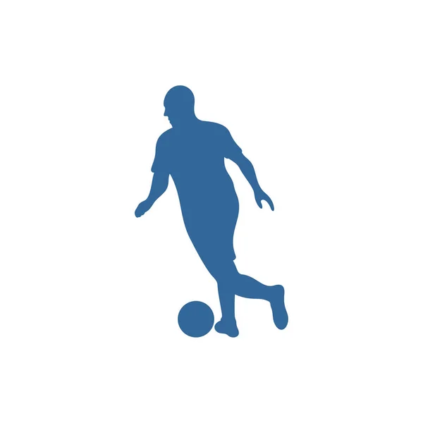 Futbol Logosu Tasarım Vektör Çizimi Yaratıcı Futbol Logosu Tasarım Konsept — Stok Vektör