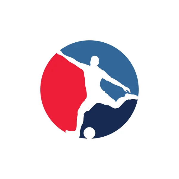 Fußball Logo Design Vektor Illustration Kreative Fußball Logo Design Konzept — Stockvektor