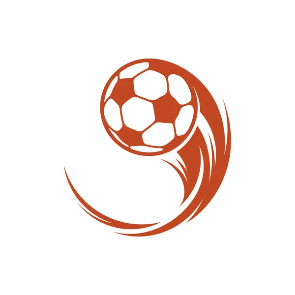 Futbol logosu tasarım vektör çizimi, Yaratıcı Futbol logosu tasarım konsept şablonu, semboller simgeleri