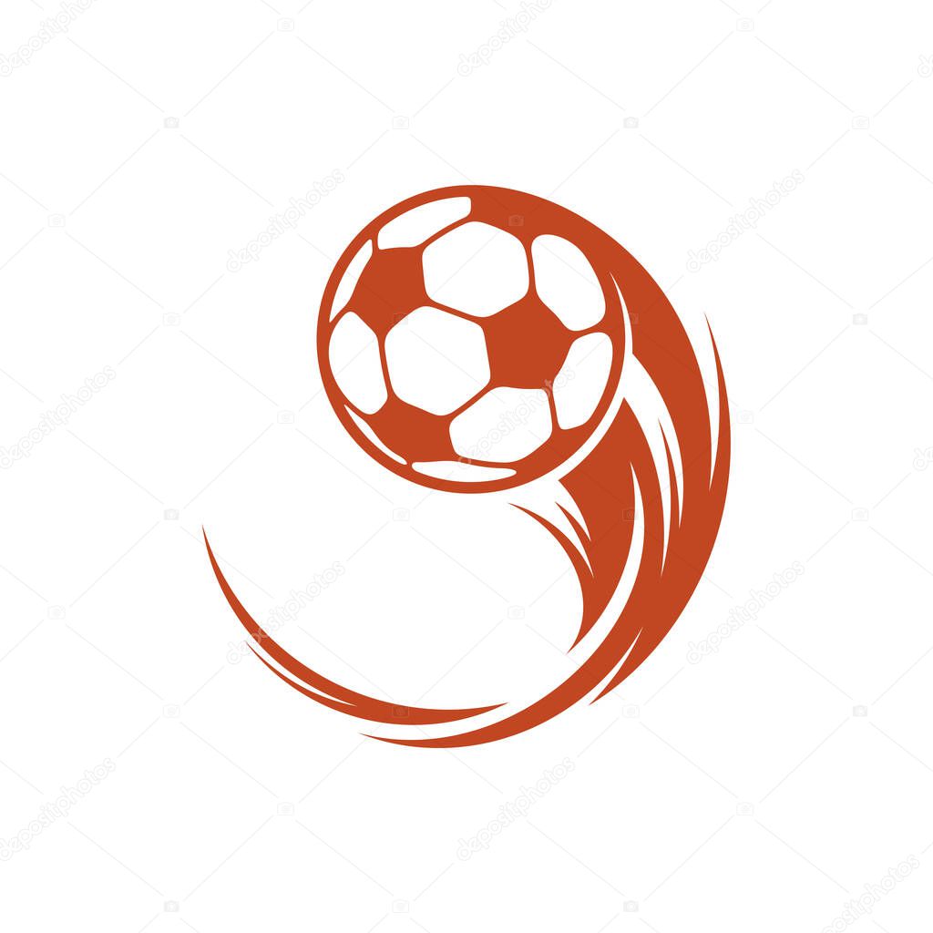 Soccer logo design vector illustration, Creative Football logo design concept template, symbols icons