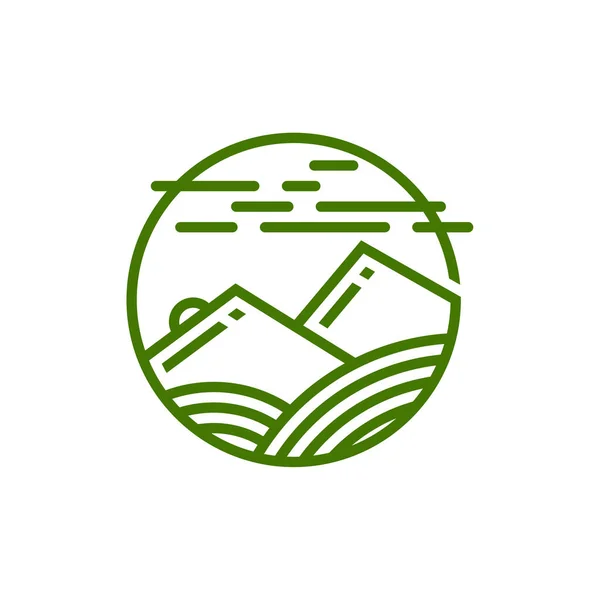 Φύση Σχεδιασμός Λογότυπου Τοπίου Διανυσματική Απεικόνιση Creative Nature Σχεδιασμός Λογότυπου — Διανυσματικό Αρχείο