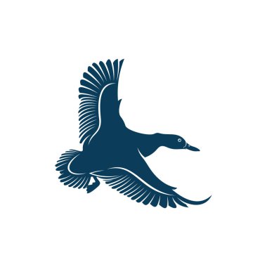 Ördek tasarımı vektör illüstrasyonu, Creative Duck logo tasarım konsept şablonu, simgeler