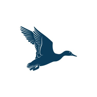 Ördek tasarımı vektör illüstrasyonu, Creative Duck logo tasarım konsept şablonu, simgeler