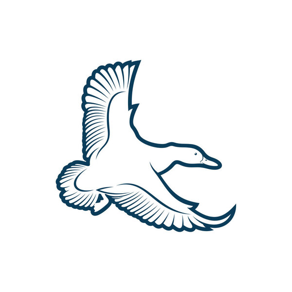 Утка дизайн векторной иллюстрации, Creative Duck дизайн логотипа шаблон концепции, символы иконки