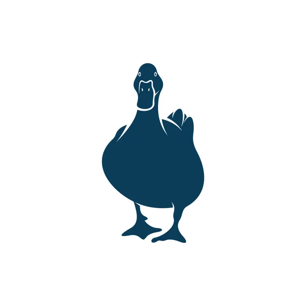 Ilustracja Wektora Projektu Duck Wzór Koncepcji Logo Creative Duck Ikony — Wektor stockowy