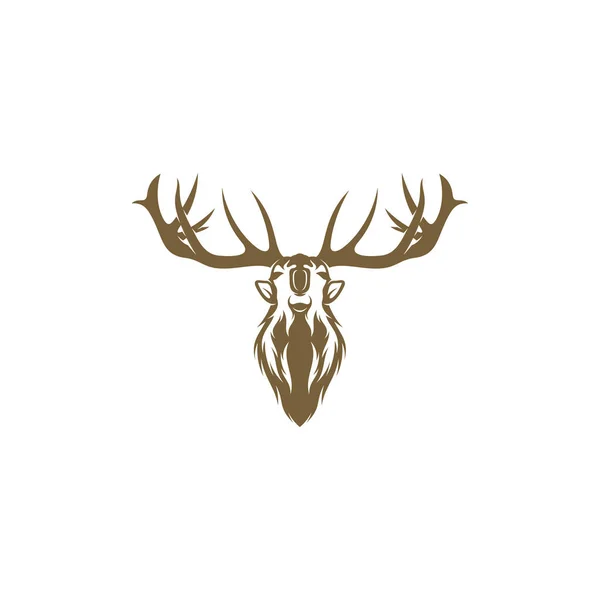 Herten Hoofd Ontwerp Vector Illustratie Creative Deer Hoofd Logo Ontwerp — Stockvector