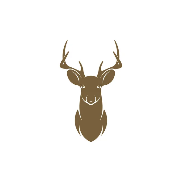 Herten Hoofd Ontwerp Vector Illustratie Creative Deer Hoofd Logo Ontwerp — Stockvector