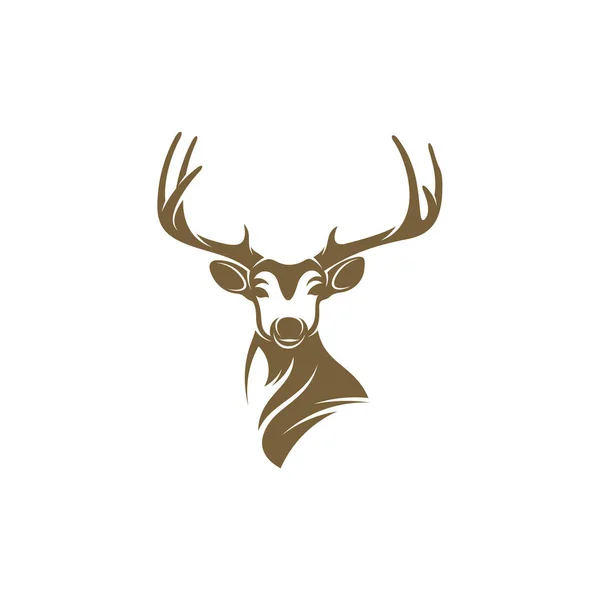 Hjort Huvud Design Vektor Illustration Creative Deer Huvud Logotyp Design — Stock vektor