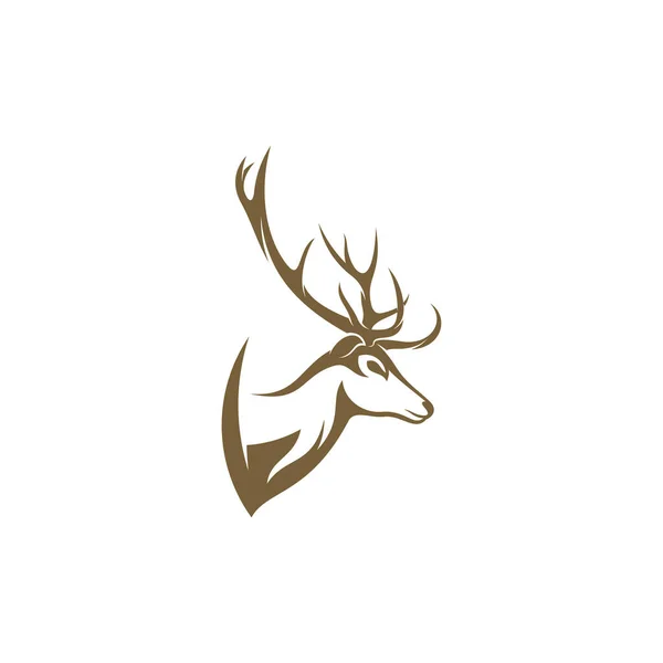 Hjort Huvud Design Vektor Illustration Creative Deer Huvud Logotyp Design — Stock vektor