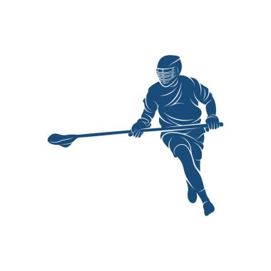 Sport Lacrosse tasarım vektör çizimi, Creative Lacrosse logo tasarım konsept şablonu, semboller simgeleri