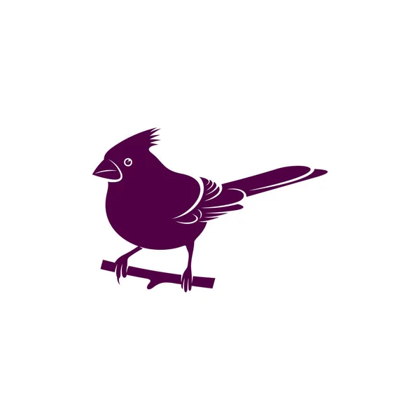 Severní Kardinál Pták Design Vektorové Ilustrace Creative Severní Kardinál Logo — Stockový vektor