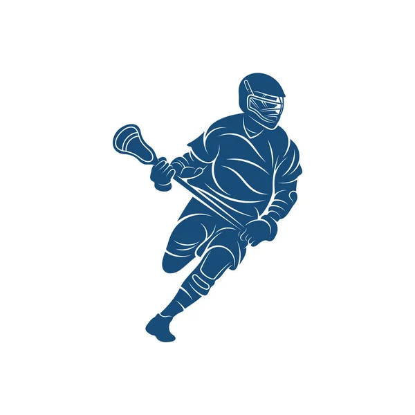 Sport Lacrosse tasarım vektör çizimi, Creative Lacrosse logo tasarım konsept şablonu, semboller simgeleri