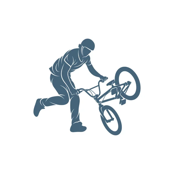 Bmx Ontwerp Vector Illustratie Creatieve Bmx Logo Ontwerp Concept Template — Stockvector