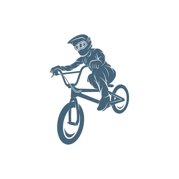 Bmx Ontwerp Vector Illustratie Creatieve Bmx Logo Ontwerp Concept Template — Stockvector