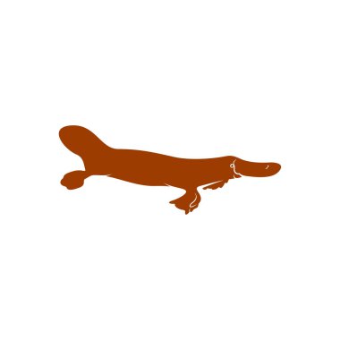Platypus tasarım vektör çizimi, Yaratıcı Glatypus logo tasarım konsept şablonu, semboller simgeleri