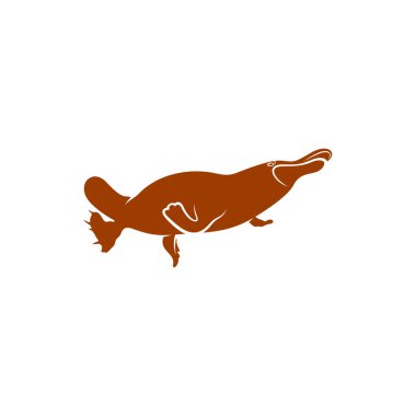 Platypus tasarım vektör çizimi, Yaratıcı Glatypus logo tasarım konsept şablonu, semboller simgeleri