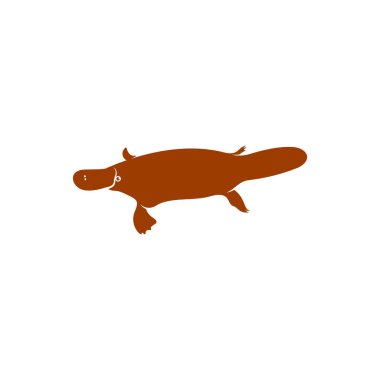 Platypus tasarım vektör çizimi, Yaratıcı Glatypus logo tasarım konsept şablonu, semboller simgeleri