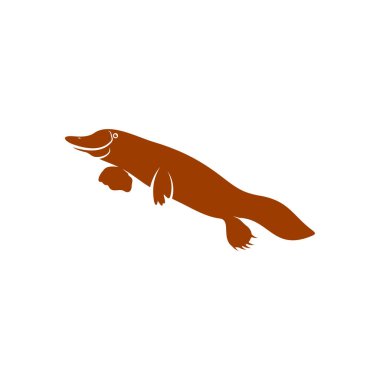 Platypus tasarım vektör çizimi, Yaratıcı Glatypus logo tasarım konsept şablonu, semboller simgeleri