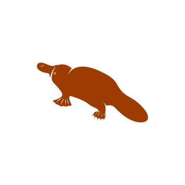Platypus tasarım vektör çizimi, Yaratıcı Glatypus logo tasarım konsept şablonu, semboller simgeleri
