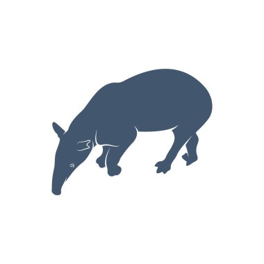 Tapir tasarım vektör illüstrasyonu, Yaratıcı Tapir logo tasarım konsept şablonu, sembol simgeleri