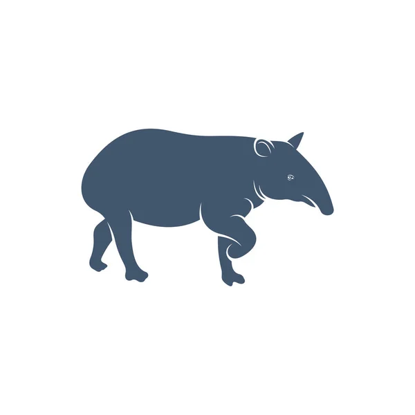 Tapir Design Vector Illustration Creative Tapir Logo Design Concept Template — Vetor de Stock