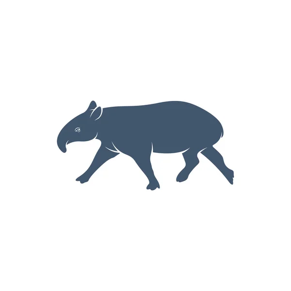 Tapir Design Vector Illustration Creative Tapir Logo Design Concept Template — Vetor de Stock