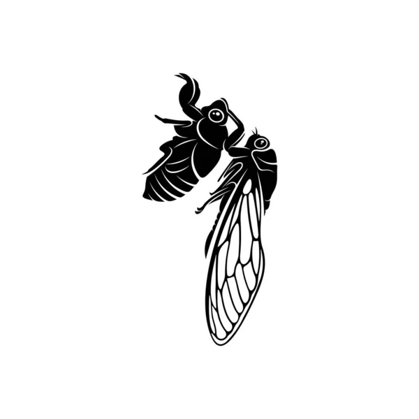 Cicada Design Vektor Illustration Kreative Cicada Logo Design Konzept Vorlage — Stockvektor